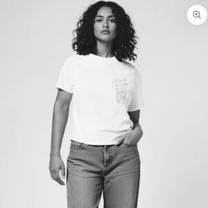 Wildfox Liquid Therapy Jamie Tee | Snow White- Medium